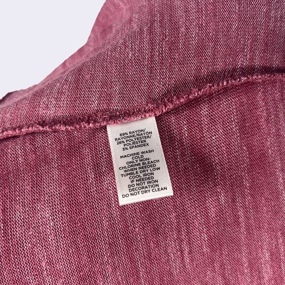 LOFT Heathered Pink Bell Sleeve Blouse - Picture 8 of 9